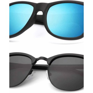 Polarized Sunglasses for Men and Women Semi-Rimless Frame Driving Sun glasses 100% UV Blocking