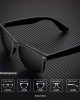 Polarized Sunglasses for Men and Women Semi-Rimless Frame Driving Sun glasses 100% UV Blocking