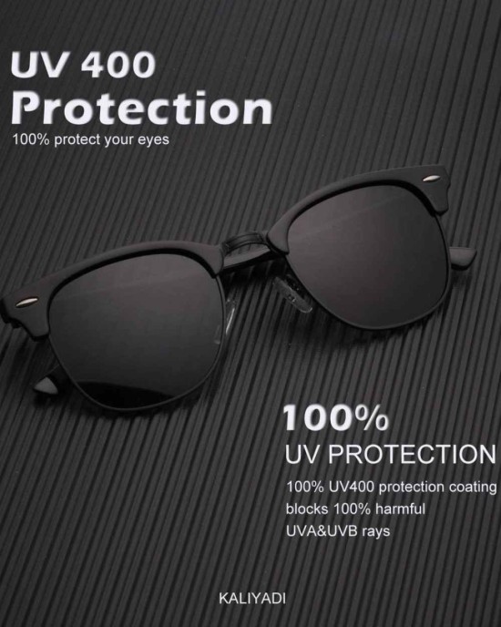 Polarized Sunglasses for Men and Women Semi-Rimless Frame Driving Sun glasses 100% UV Blocking