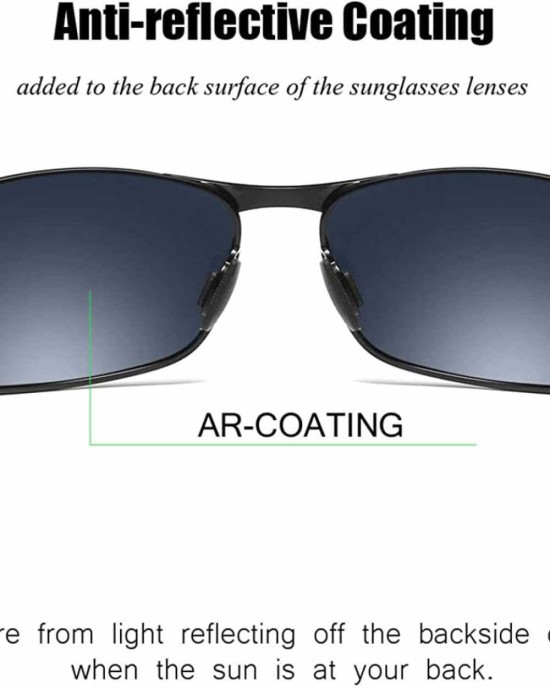 ZHILE Rectangular Polarized Sunglasses Al-Mg Alloy Temple Spring Hinge UV400