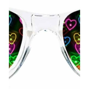 GloFX Heart Effect Diffraction Glasses - See Hearts! - Special Effect Rave EDM Festival Light Changing Eyewear…