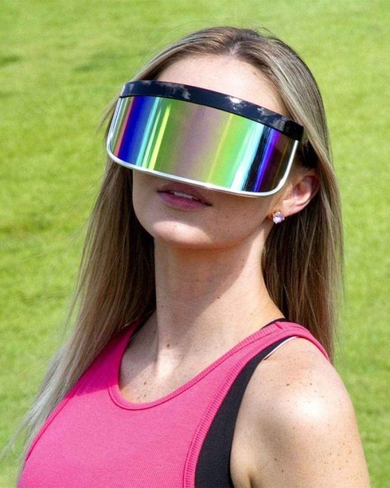 GloFX Face Shield Visor - Side and Front Face Coverage - Ideal For Long Term Wear Reusable Sunglasses