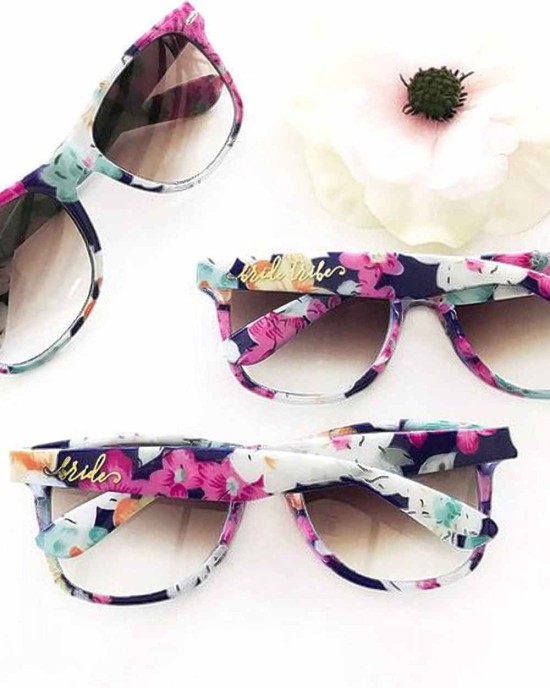 Bride Tribe Sunglasses Floral Pattern Set of 7 | Bridesmaid Proposal Box