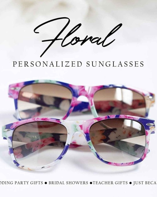 Bride Tribe Sunglasses Floral Pattern Set of 7 | Bridesmaid Proposal Box