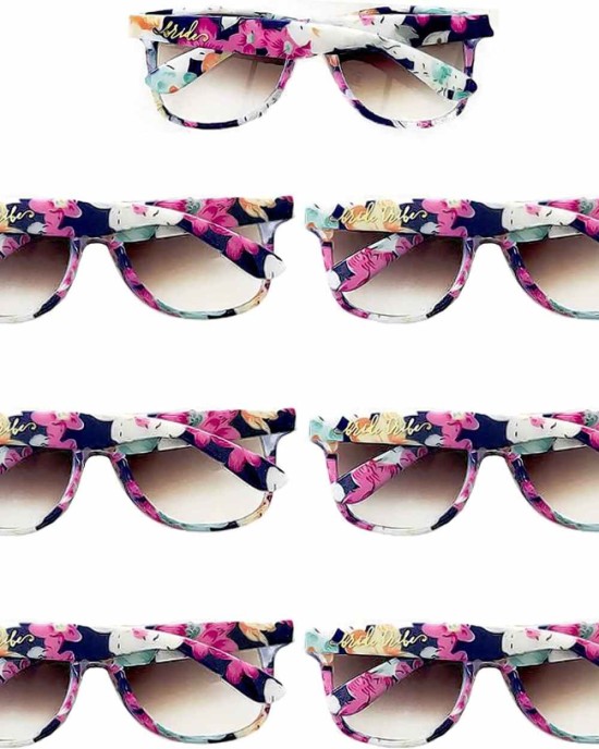 Bride Tribe Sunglasses Floral Pattern Set of 7 | Bridesmaid Proposal Box