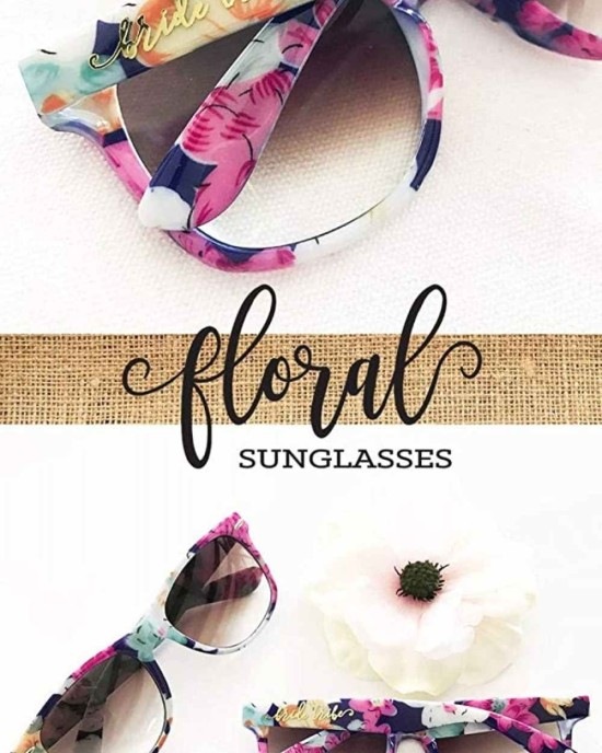 Bride Tribe Sunglasses Floral Pattern Set of 7 | Bridesmaid Proposal Box