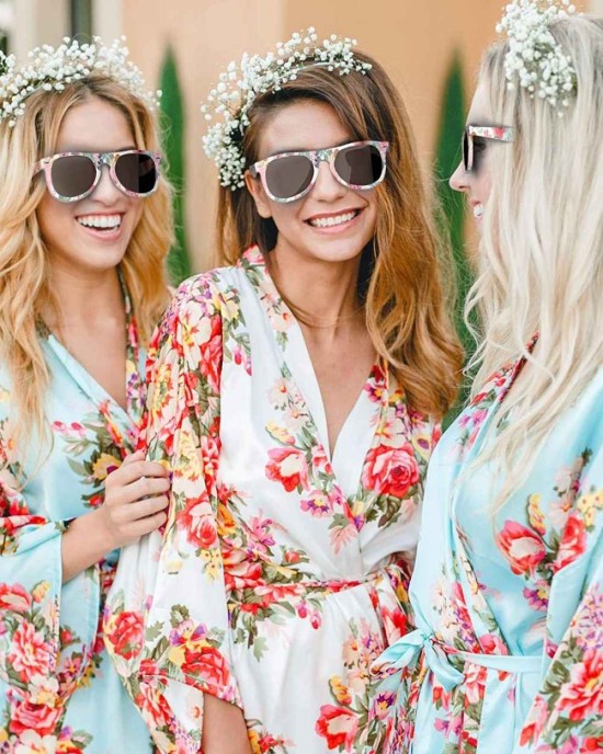 Bride Tribe Sunglasses Floral Pattern Set of 7 | Bridesmaid Proposal Box