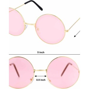 16 Pairs Round Hippie Glasses Colorful Retro Hippie Glasses 60's Style Circle Glasses for Party Favors