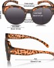 Br’Guras Polarized Oversized Fit over Sunglasses Over Prescription Glasses with Cat Eye Frame for Women&Men