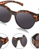 Br’Guras Polarized Oversized Fit over Sunglasses Over Prescription Glasses with Cat Eye Frame for Women&Men
