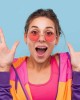 Blulu 20 Pairs Round Hippies Sunglasses John 60's Style Circle Colored Glasses