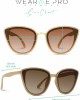 WearMe Pro - Classic Women Oversized Metal Frame Elegant Mirrored Lens Cat Eye Sunglasses