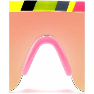 FEISEDY Oversized Mirror Shield Sport Sunglasses Flat Top One Piece Futuristic Men Women B2522