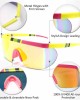 FEISEDY Oversized Mirror Shield Sport Sunglasses Flat Top One Piece Futuristic Men Women B2522