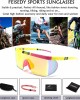 FEISEDY Oversized Mirror Shield Sport Sunglasses Flat Top One Piece Futuristic Men Women B2522