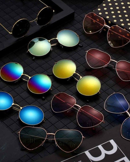 Frienda 20 Pairs Hippie Sunglasses 60's Style Round Sunglasses and Heart-Shape Glasses