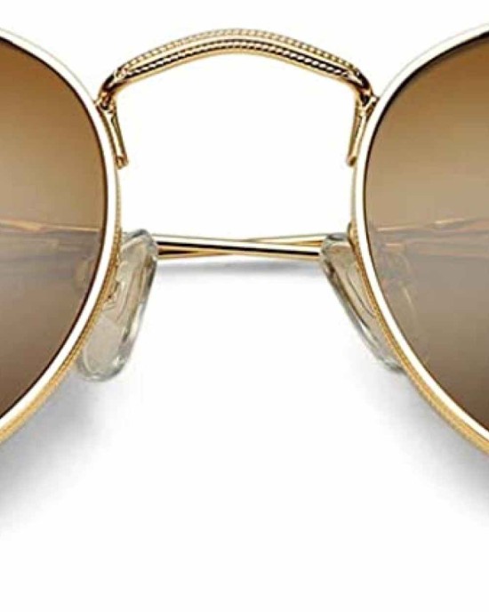 Pro Acme Small Round Sunglasses for Women Men Classic Crystal Glass Lens Retro Circle Metal SunGlasses,50mm