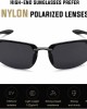 JULI Sports Sunglasses for Men Women Tr90 Rimless Frame for Running Fishing Baseball Driving MJ8001