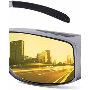 Night Driving Glasses Fit Over Prescription Glasses Anti Glare Polarized, Wrap Around Night Vision Glasses for Men Women