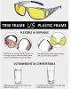 Night Driving Glasses Fit Over Prescription Glasses Anti Glare Polarized, Wrap Around Night Vision Glasses for Men Women