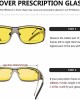 Night Driving Glasses Fit Over Prescription Glasses Anti Glare Polarized, Wrap Around Night Vision Glasses for Men Women