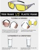 Night Driving Glasses Fit Over Prescription Glasses Anti Glare Polarized, Wrap Around Night Vision Glasses for Men Women