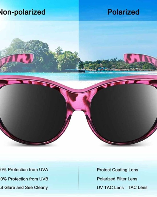 Br’Guras Oversized Polarized Fit over Sunglasses Over Prescription Glasses for Men and Women