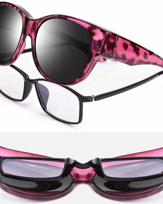Br’Guras Oversized Polarized Fit over Sunglasses Over Prescription Glasses for Men and Women