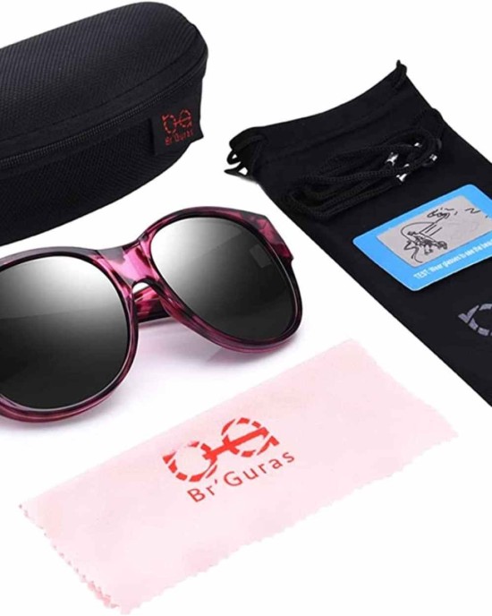 Br’Guras Oversized Polarized Fit over Sunglasses Over Prescription Glasses for Men and Women