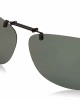 Dioptics Haven K REC Clip On Sunglasses Polarized Rectangular, Grey, 56 mm