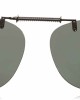 Dioptics Haven K REC Clip On Sunglasses Polarized Rectangular, Grey, 56 mm
