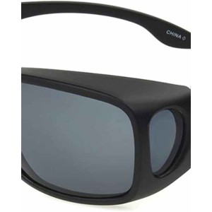 Dioptics unisex adult Solar Shield Stone Sunglasses Fits Over Sunglasses, Black, 57 mm US