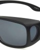 Dioptics unisex adult Solar Shield Stone Sunglasses Fits Over Sunglasses, Black, 57 mm US