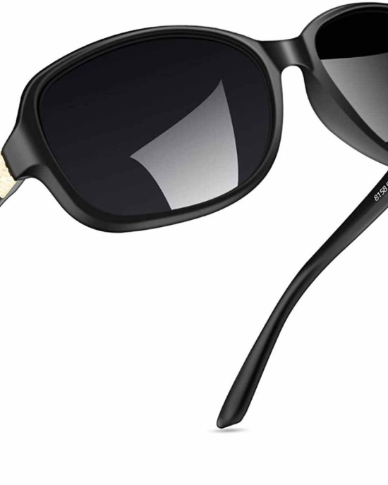 SIPHEW Polarized Sunglasses Womens, Classic Square Sun Glasses for women with UV Protection Wrap Shades