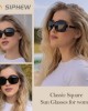 SIPHEW Polarized Sunglasses Womens, Classic Square Sun Glasses for women with UV Protection Wrap Shades