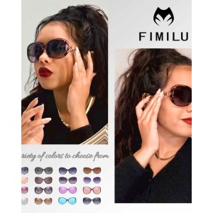 FIMILU Sunglasses for Women Trendy Polarized Sunglasses Oversized Big Sun Glasses Ladies Shades UV Protection