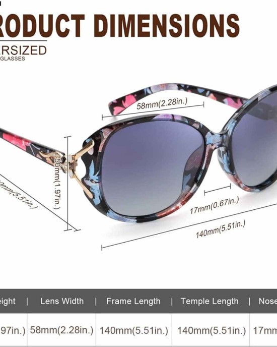 FIMILU Sunglasses for Women Trendy Polarized Sunglasses Oversized Big Sun Glasses Ladies Shades UV Protection