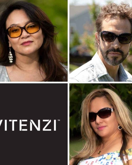 Bifocal Sunglasses for Women Butterfly Jackie O Tinted Reading Sun Glasses with Built In Readers - Vittoria by VITENZI