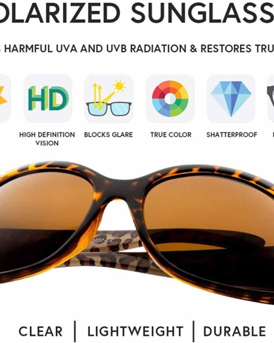 Womens Polarized Sunglasses Retro Sun Glasses Vintage Jackie O Fashion Oversized Shades for Women Vittoria
