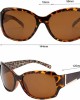 Womens Polarized Sunglasses Retro Sun Glasses Vintage Jackie O Fashion Oversized Shades for Women Vittoria