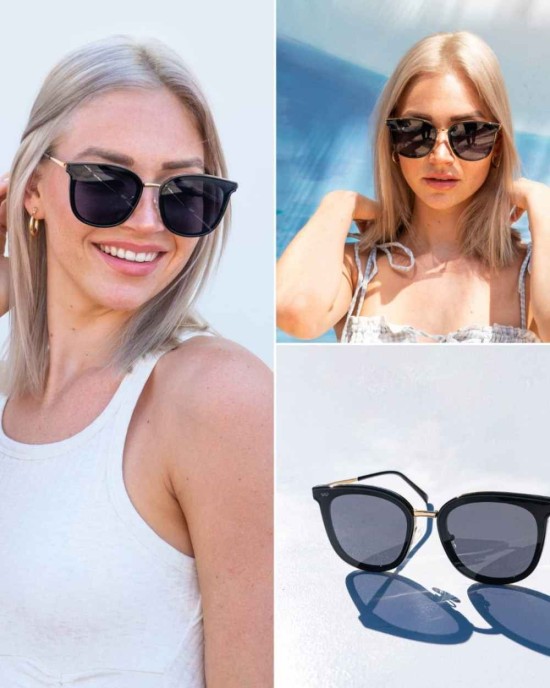 WearMe Pro - Women Flat Lens Square Fashion Modern Sunglasses