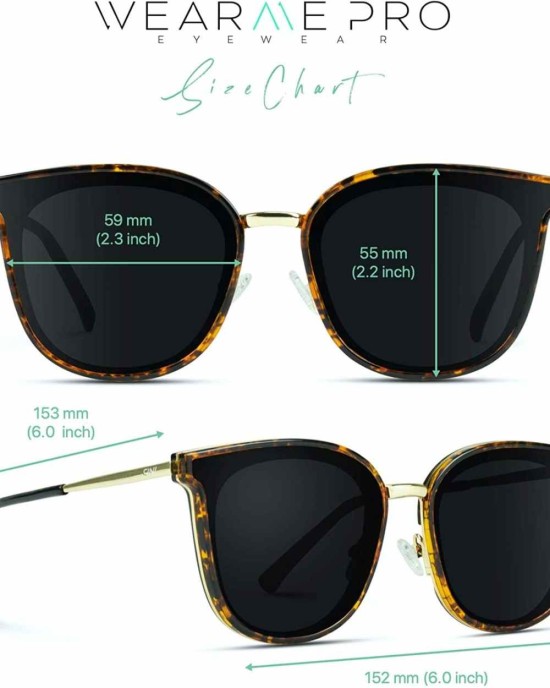 WearMe Pro - Women Flat Lens Square Fashion Modern Sunglasses