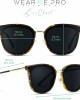 WearMe Pro - Women Flat Lens Square Fashion Modern Sunglasses