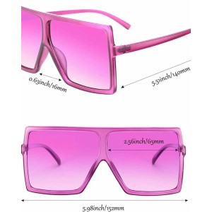 14 Pairs Square Oversized Sunglasses Flat Top Big Shades Oversize