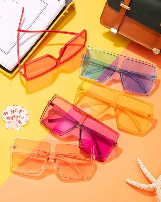 14 Pairs Square Oversized Sunglasses Flat Top Big Shades Oversize