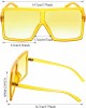 9 Pieces Oversized Square Sunglasses Flat Top Shades Retro Oversize Sunglasses for Women, Assorted Colors
