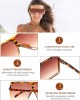 12 Pieces Oversized Square Sunglasses Flat Top Shades Retro Oversize
