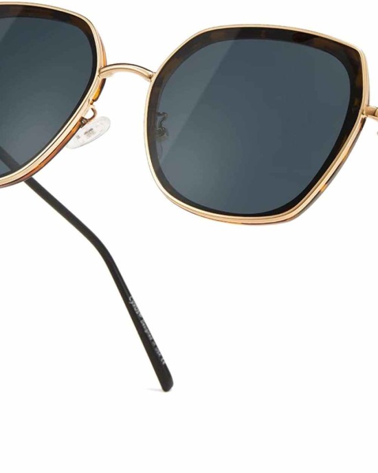Cyxus Polarized Cateye Sunglasses for Women Men Retro Round Large Vintage UV Protection Oversized Shades