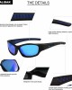 MALIDAK Polarized Floating Sunglasses for Men Women with Case 2 Pairs Lens