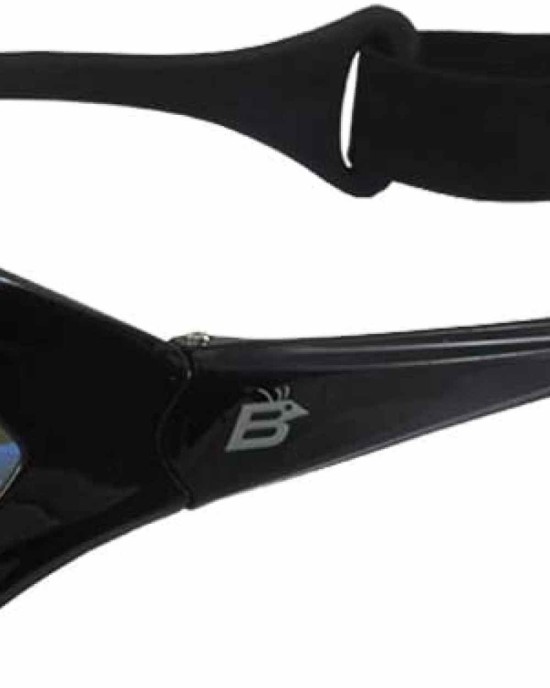 2 Pairs of Birdz Seahawk Polarized Padded Sunglasses Black Frames Blue + Red Reflectech Lenses